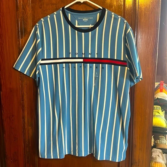 Tommy Hilfiger Blue striped shirt - Picture 1 of 2
